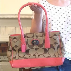 Pink Coach Hampton Bag